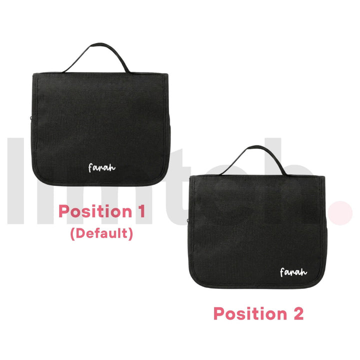 Personalised Toiletries Hook Bag | Portable Travel Organizer | Cosmetic Makeup Bag | Farewell Gift | LIMTEH
