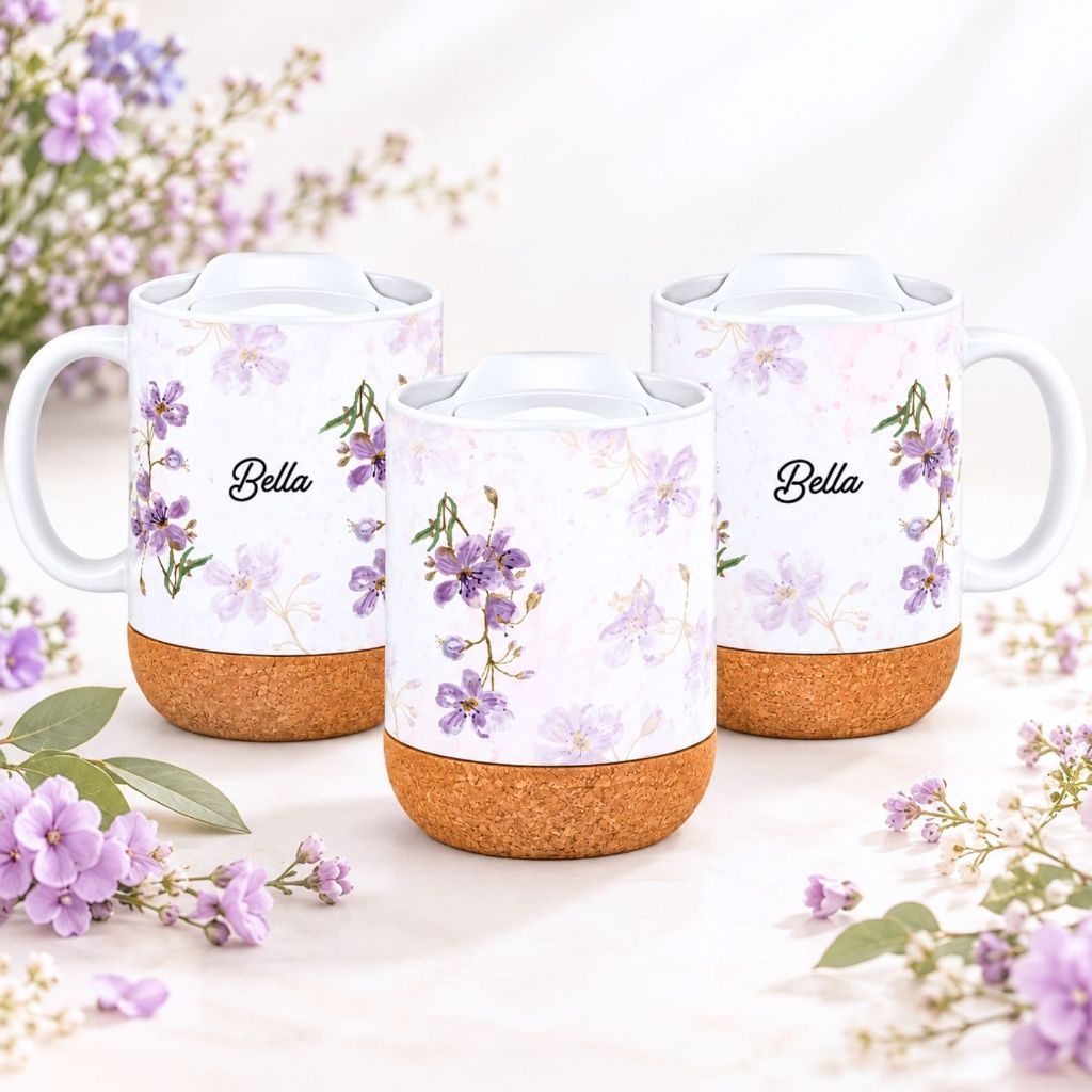 Personalised Ceramic Mug | Customised Mug | Cork Base | Christmas Gift | Farewell Gift