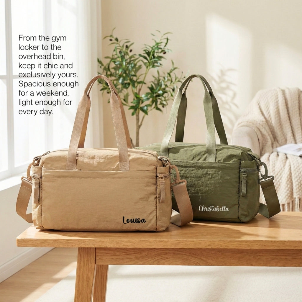 Personalised Weekender Bag | Duffel Bag | Fitness Bag | Yoga Bag | Gym Bag | Travel Bag | Gym bag Compartment