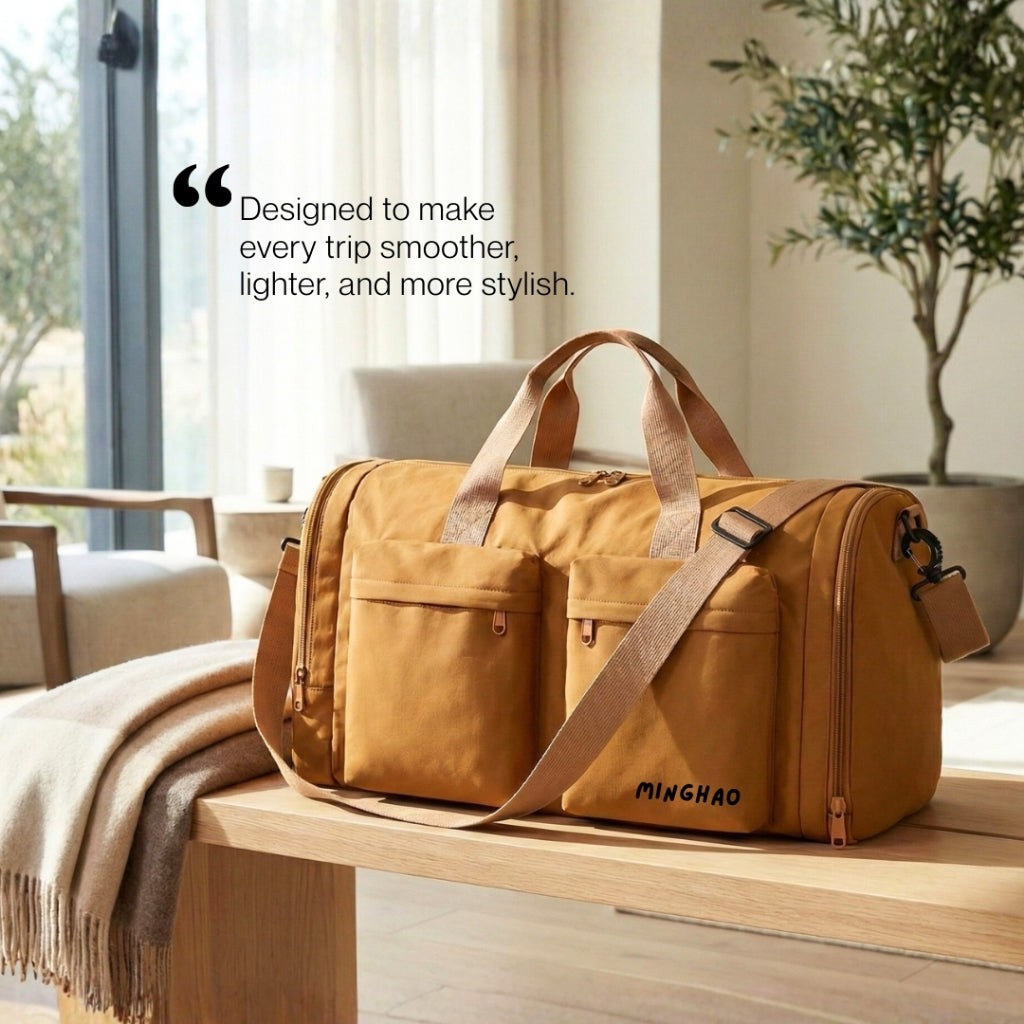 Personalised Travel Bag | Duffel Bag | Fitness Bag | Yoga Bag | Gym Bag | Gym bag Shoe Compartment | Wet Dry Separation