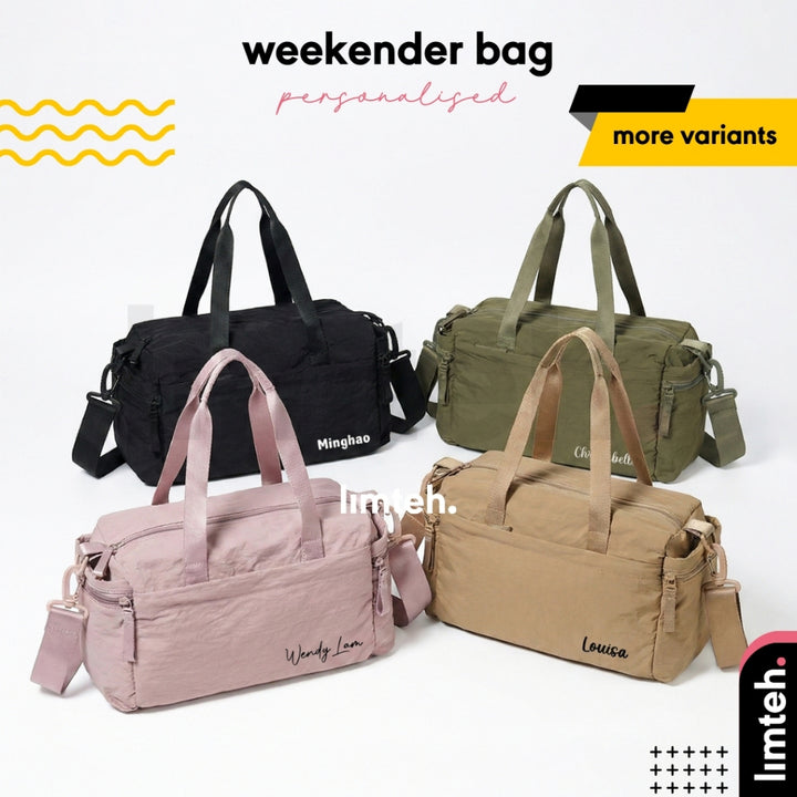 Personalised Weekender Bag | Duffel Bag | Fitness Bag | Yoga Bag | Gym Bag | Travel Bag | Gym bag Compartment