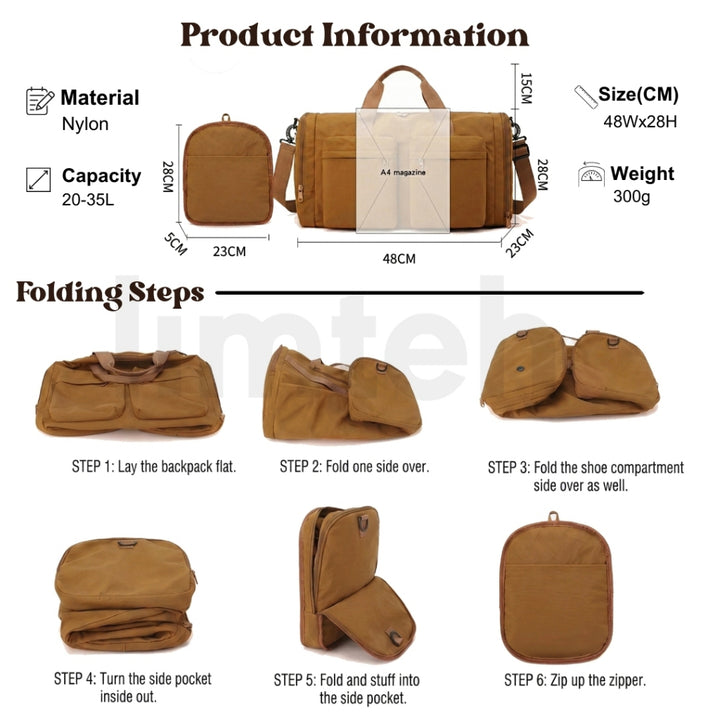 Personalised Travel Bag | Duffel Bag | Fitness Bag | Yoga Bag | Gym Bag | Gym bag Shoe Compartment | Wet Dry Separation