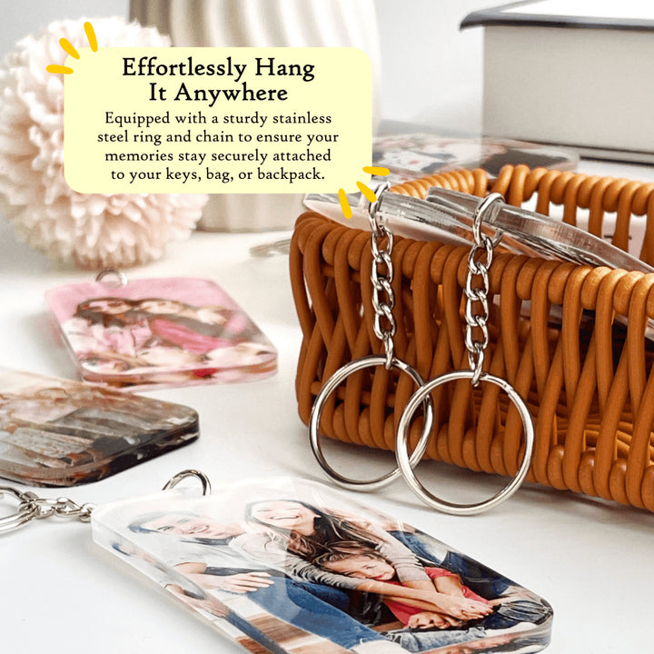 Personalized Acrylic Keychain Custom Photo | Keychain Charm | Couple Gift | Anniversary Birthday