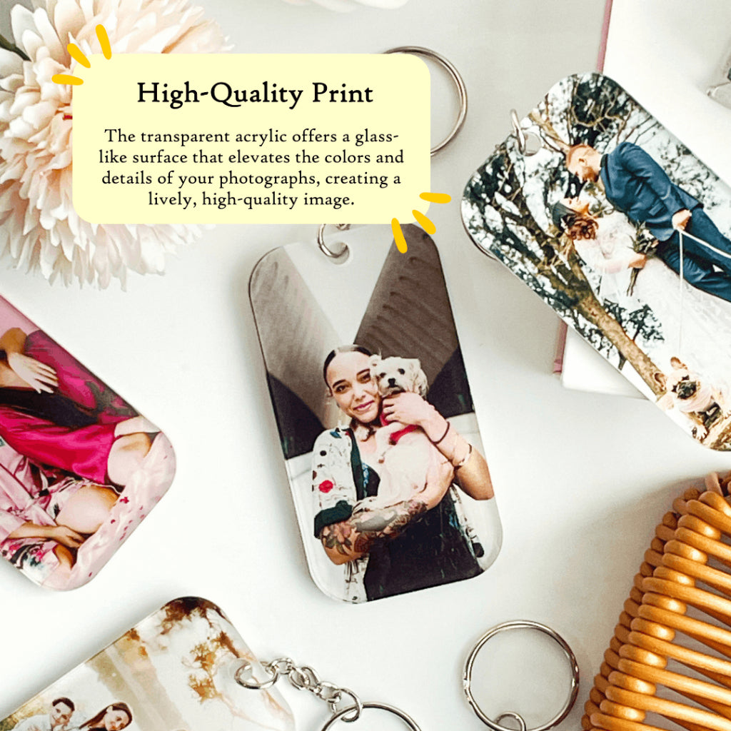 Personalized Acrylic Keychain Custom Photo | Keychain Charm | Couple Gift | Anniversary Birthday