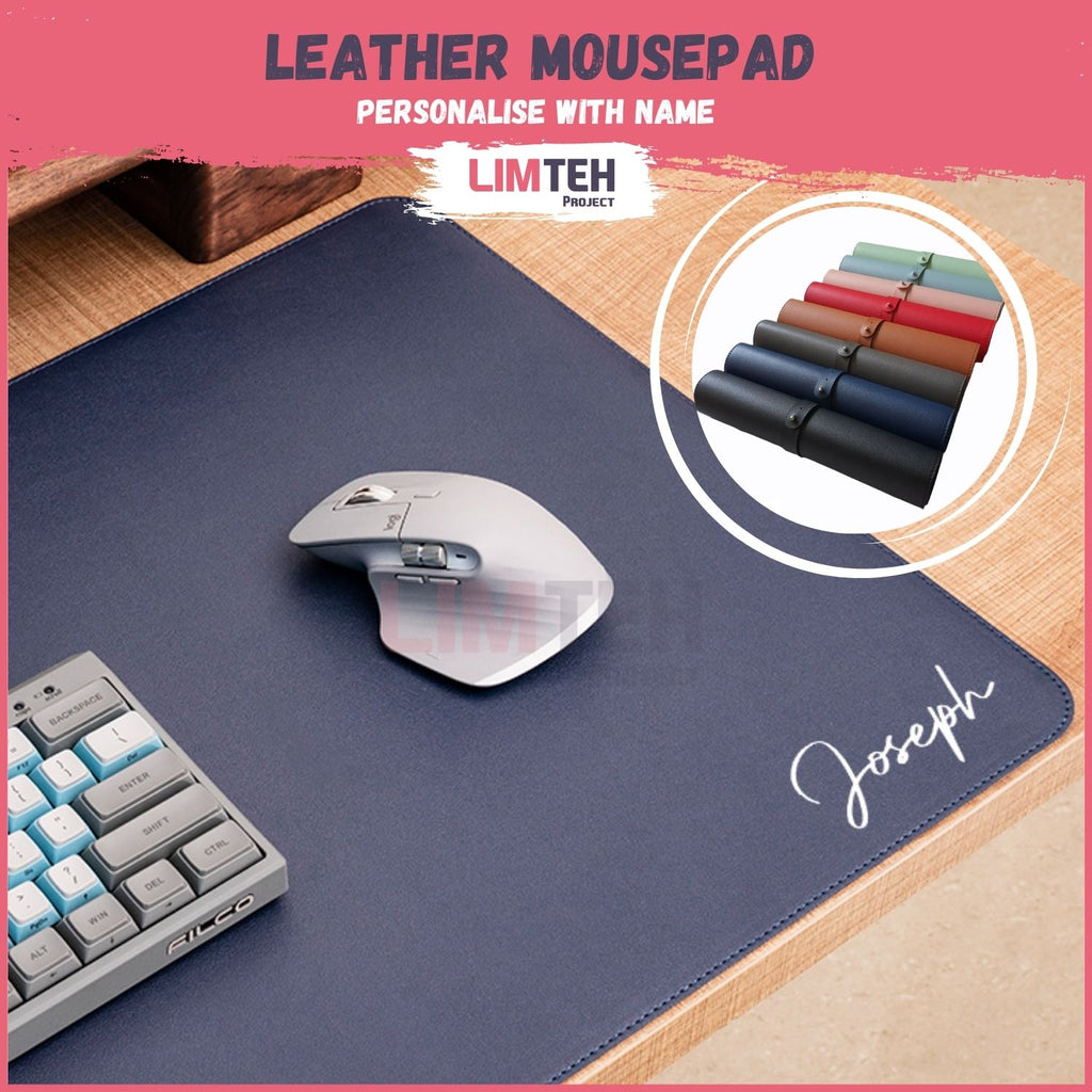 Personalised 30x80CM Large Mouse Pad | Premium Leather Mousepad | XXL Mousepad | Table Mat