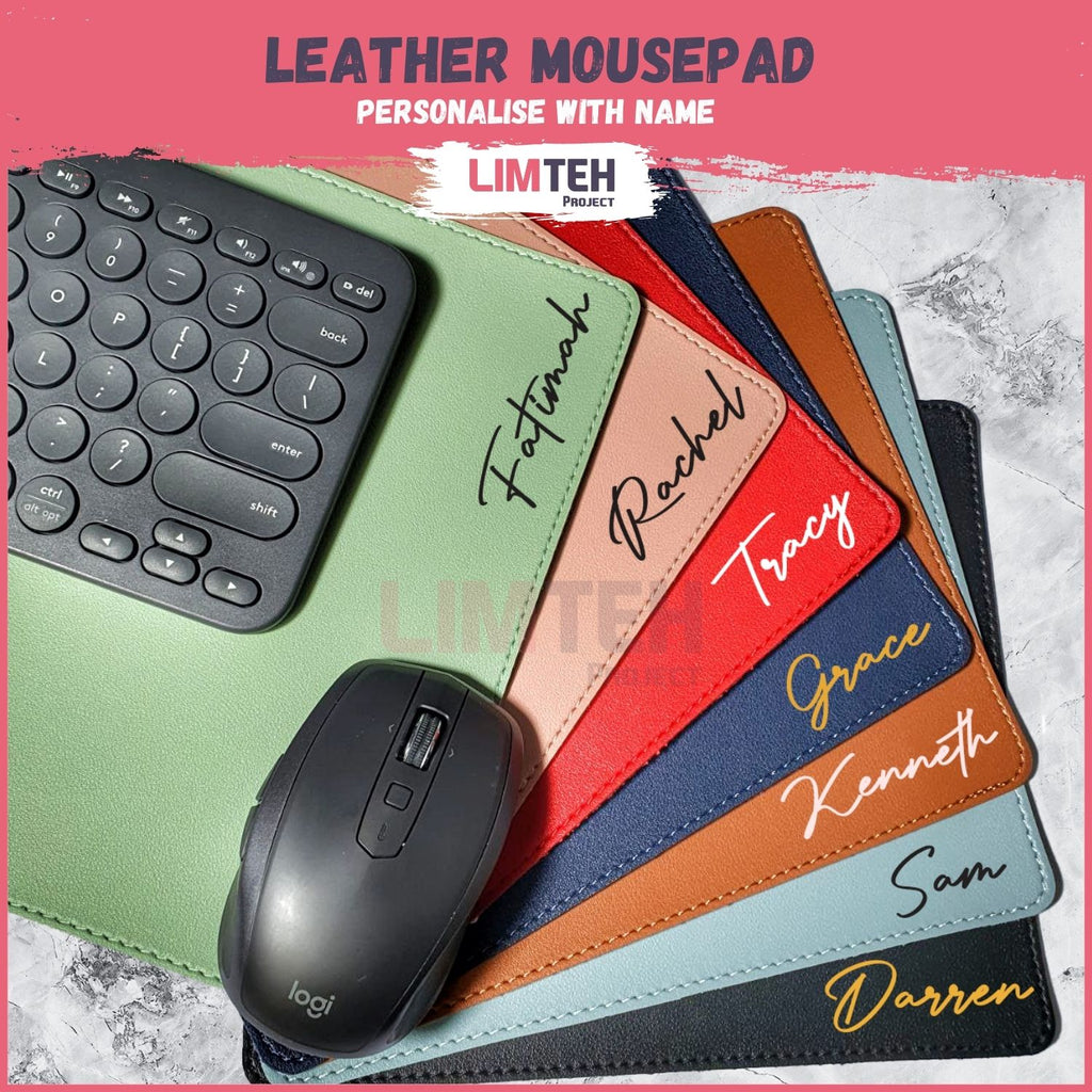 Personalised Mouse Pad | Premium Leather Mousepad | Table Mat