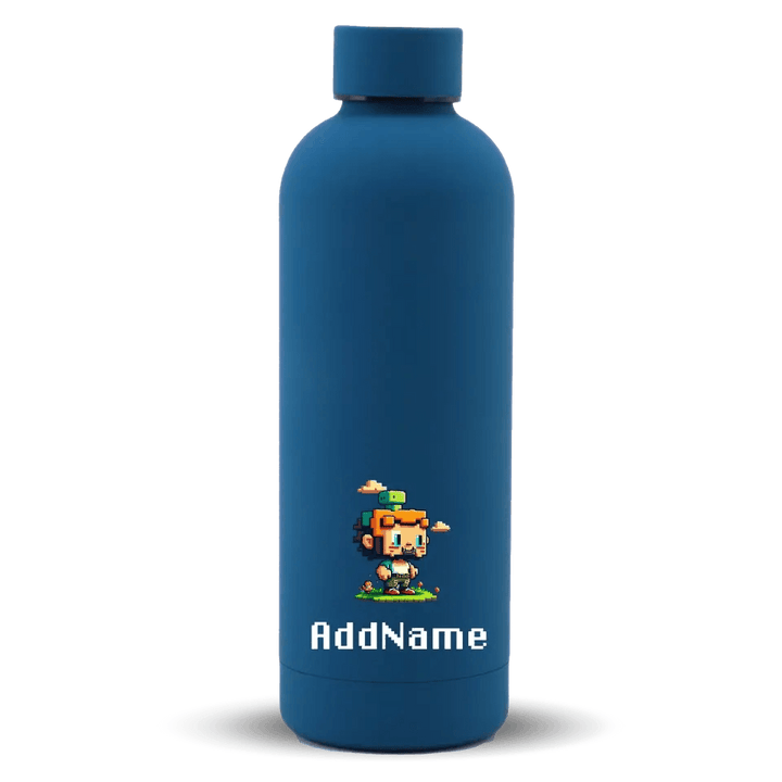 [Pixel Art Series] Mizu Thermos tumbler bottle | Stainless Steel Water Bottle 500ml - Midnight Blue