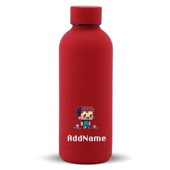 [Pixel Art Series] Mizu Thermos tumbler bottle | Stainless Steel Water Bottle 500ml - Candy Red