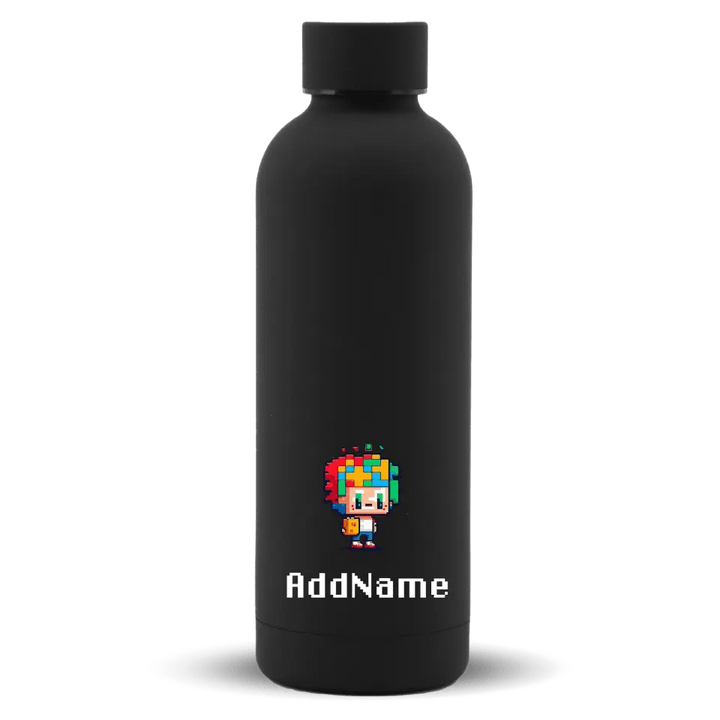 [Pixel Art Series] Mizu Thermos tumbler bottle | Stainless Steel Water Bottle 500ml - Mystic Black