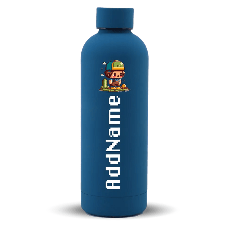 [Pixel Art Series] Mizu Thermos tumbler bottle | Stainless Steel Water Bottle 500ml - Midnight Blue