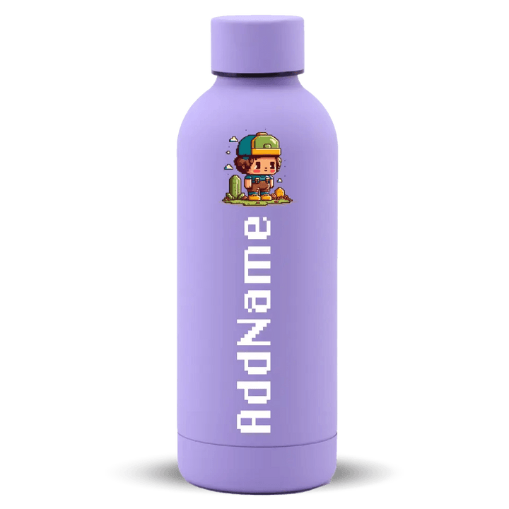 [Pixel Art Series] Mizu Thermos tumbler bottle | Stainless Steel Water Bottle 500ml - Lilac Purple