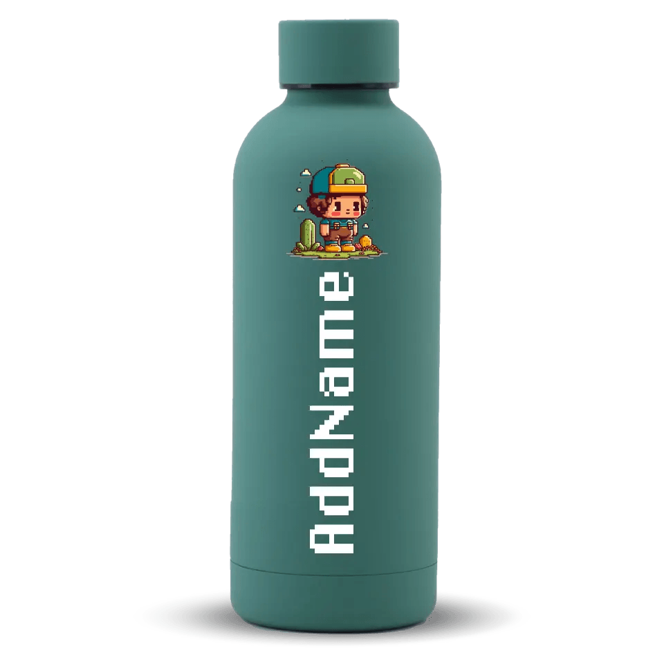 [Pixel Art Series] Mizu Thermos tumbler bottle | Stainless Steel Water Bottle 500ml - Basil Green