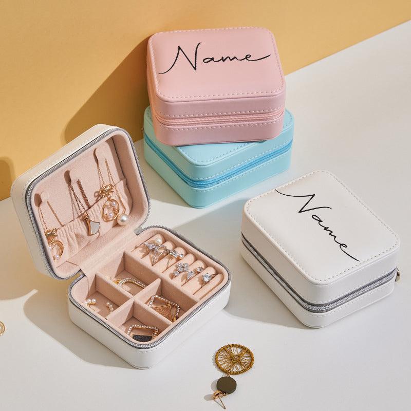 Portable Organizer Velvet Travel Jewelry Box Personalised Portable