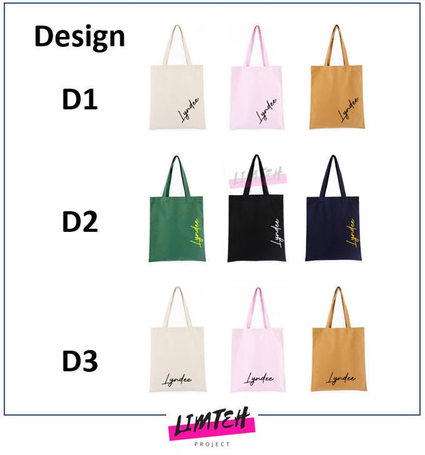 Personalised Tote Bag with name/initial | Shopping Bag | Canvas Bag