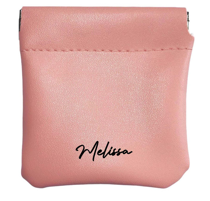 Personalised Macaron Leather Pouch with Name or Initials