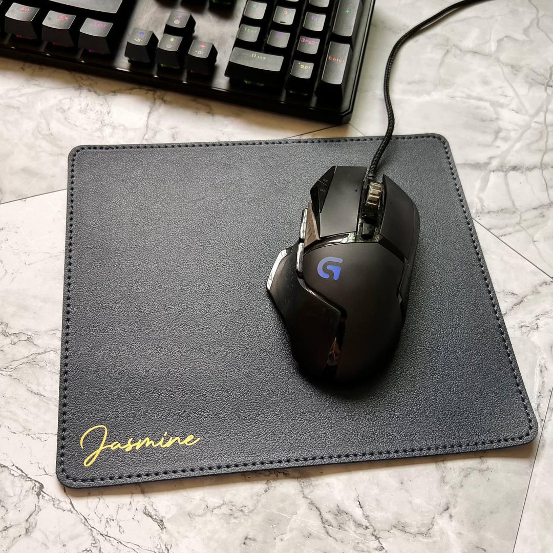 Personalised Mouse Pad | Premium Leather Mousepad | Table Mat