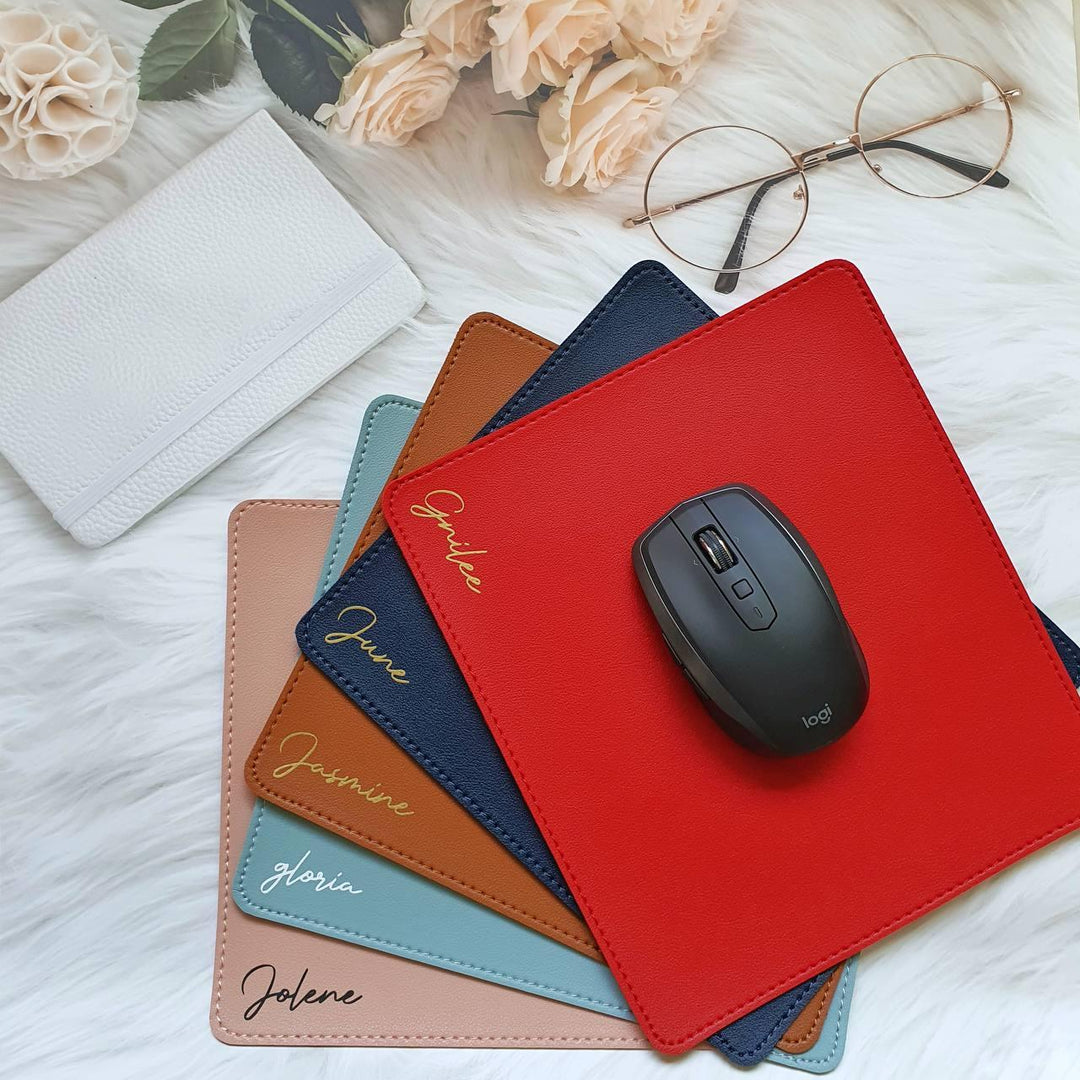 Personalised Mouse Pad | Premium Leather Mousepad | Table Mat