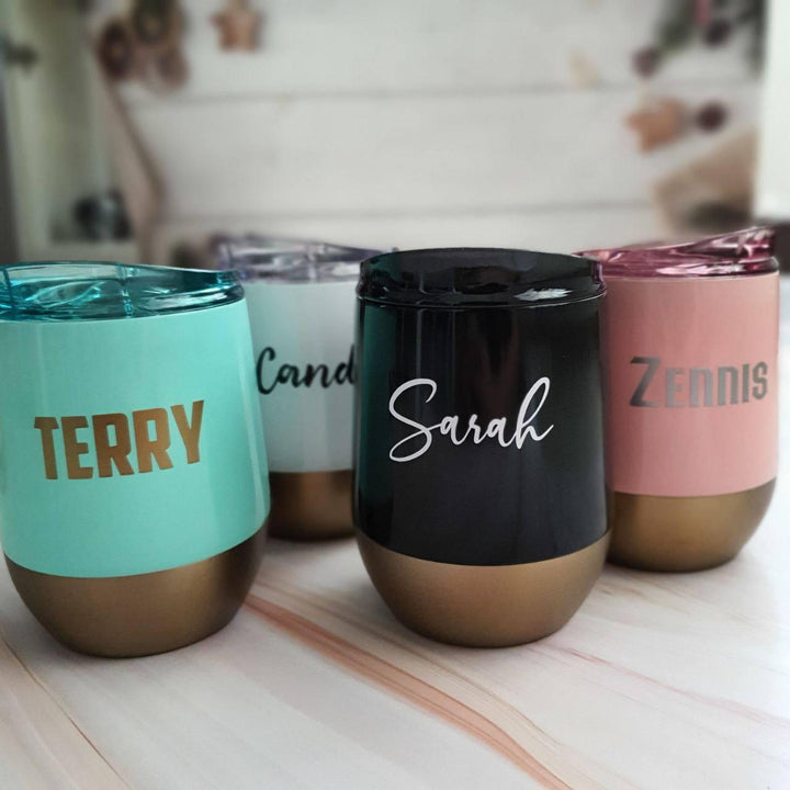 Personalised Stainless Steel Thermal Coffee Mug cups with Lid | Double Wall Insulated