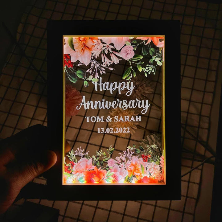 Personalized Wood Night Light Frame Gift | Proposal Gift |Valentine's Day | Wedding | Anniversary | Couple | Birthday present