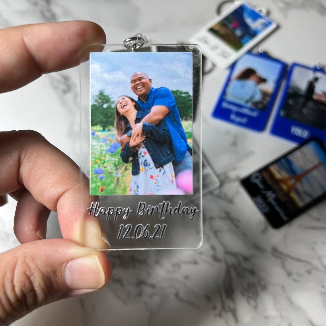 Personalised Photo Keychain gifts | Birthday | Farewell | Anniversary | Valentine | Best Friend Sibling Boyfriend