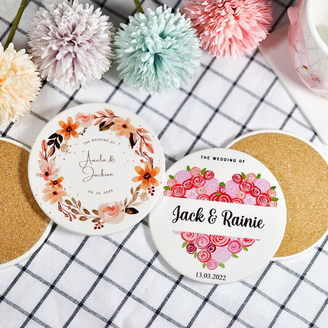 Personalised Coaster with Name | Wedding Gift | Farewell Gift | occasions gift | Gifts | Personalised Gift | Diatomite