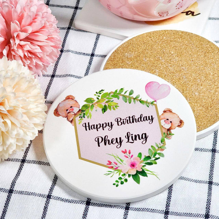 Personalised Coaster with Name | Wedding Gift | Farewell Gift | occasions gift | Gifts | Personalised Gift | Diatomite