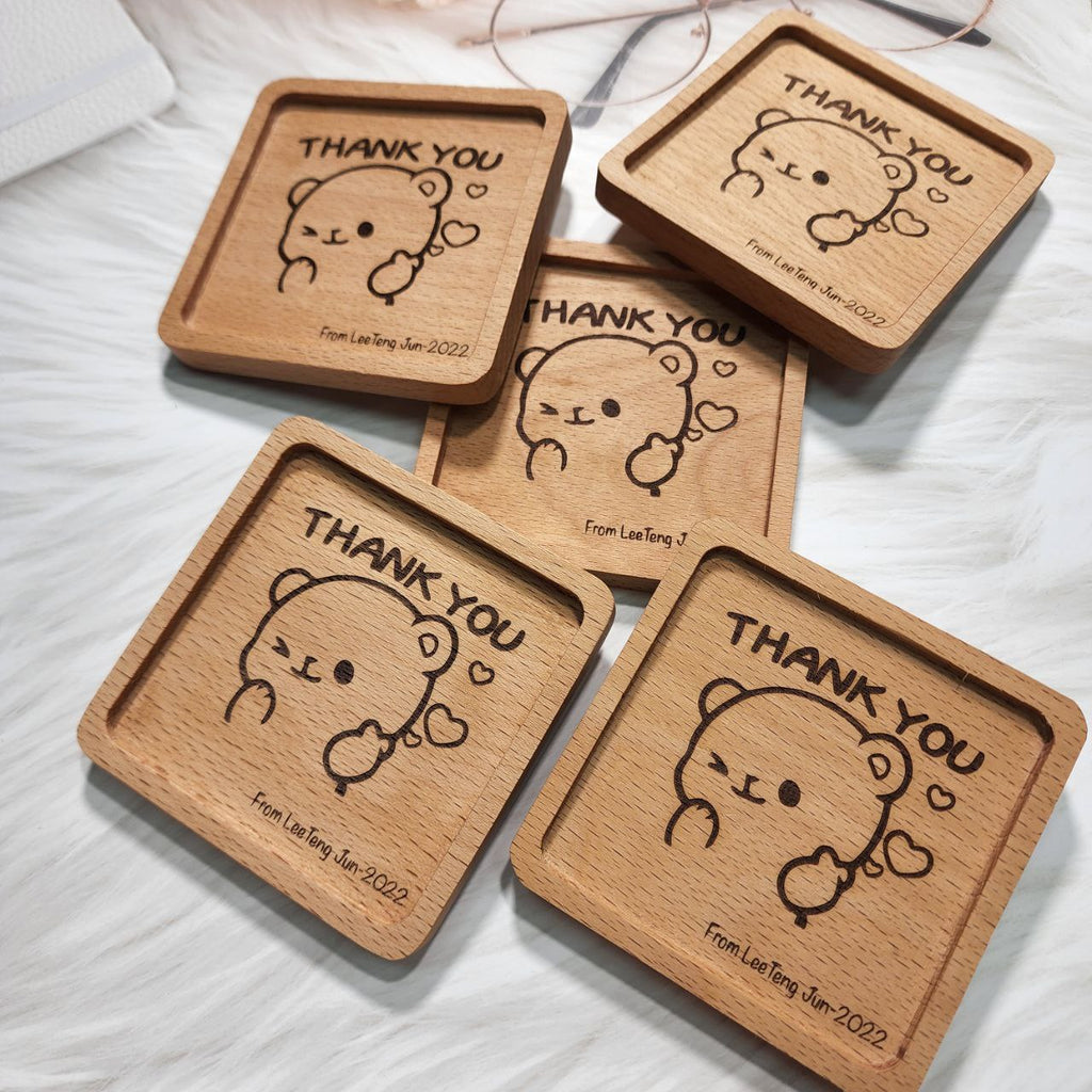 Personalised Wood Cup Coasters | Custom Design Personalized Engravin – PROJECT