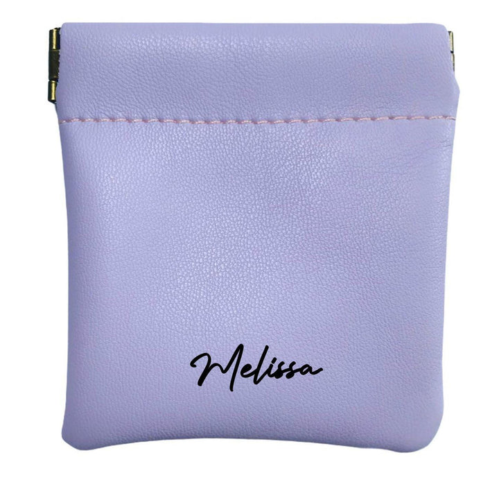 Personalised Macaron Leather Pouch with Name or Initials